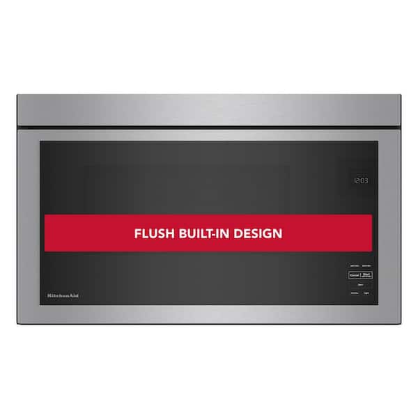 30 in. W 1.1 cu. ft. Stainless Steel Flush Built-In 1000-Watt Over-the-Range Microwave