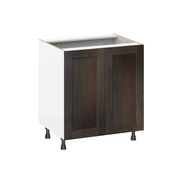 J COLLECTION Lincoln Chestnut Solid Wood  Assembled Full Height Doors Base Kitchen Cabinet (24 in. W x 34.5 in. H x 24 in. D)