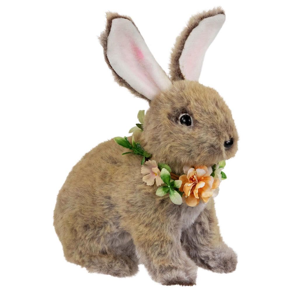 "Plush Rabbit with Flower Wreath Easter Figurine-8.5""" price history on PriceWatchPro