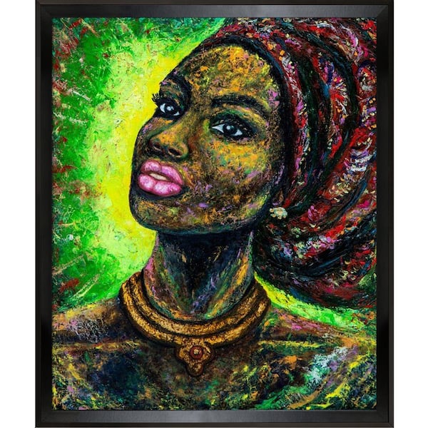 ArtistBe Arabic Woody by Larisa Lavrova Studio Black Wood Angle Framed People Oil Painting Art Print 22.5 in. x 26.5 in.