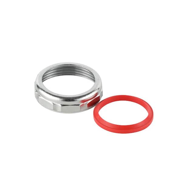 Everbilt 1-1/2 in. Sink Drain Pipe Zinc Slip-Joint Nut with Rubber Reducing Washer