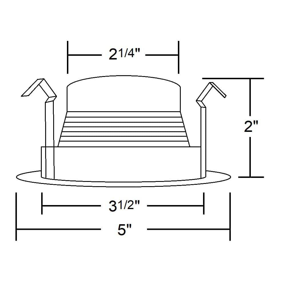 5'' White Aluminum Recessed Baffle Trim Light