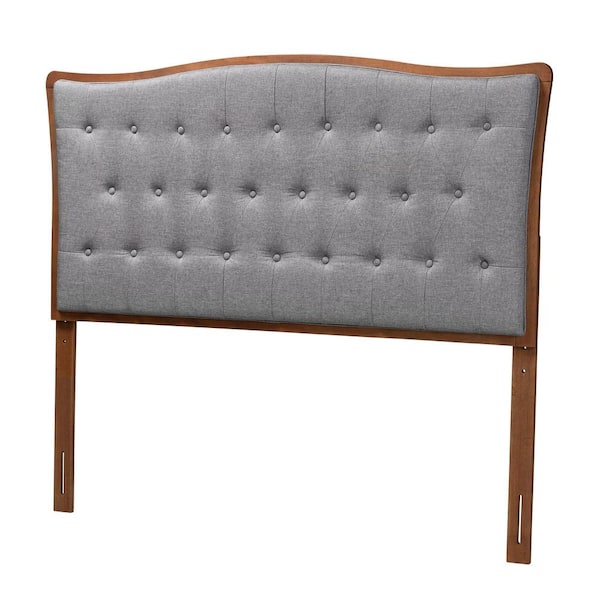 Baxton Studio Nikita Gray Queen Upholstered Headboard