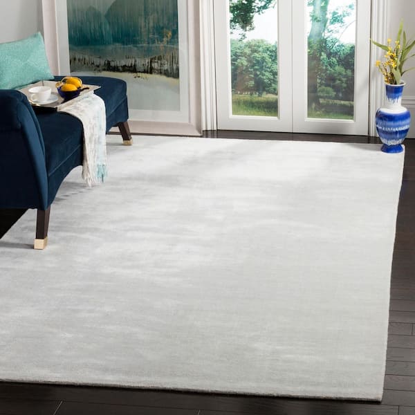 Mirage 9 ft. x 12 ft. Silver/Gray Distressed Striped Area Rug