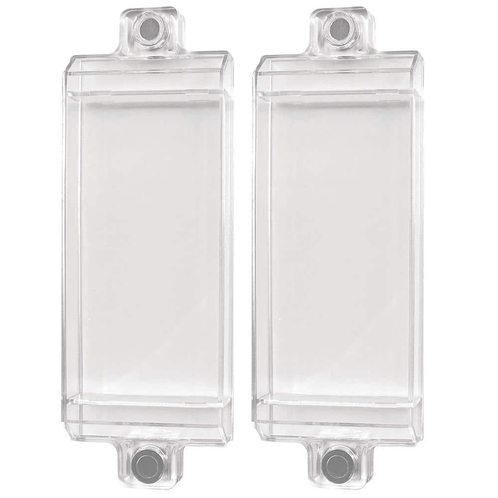 Commercial Electric Clear Magnetic Rocker Light Switch Guards (2-Pack)  805454 - The Home Depot