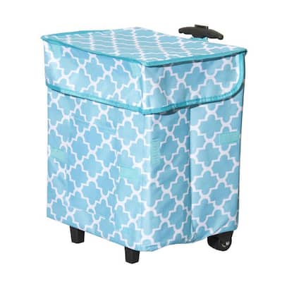 Trendy Smart Cart Collapsible Roller Utility Basket, Moroccan