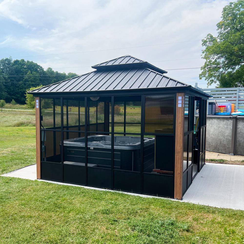 Have a question about PURPLE LEAF 12ft. X14ft.Sunroom Hardtop Gazebo