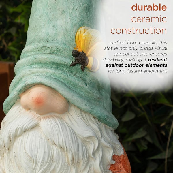 Alpine Corporation 20 in. Gnome Reading Book Garden Statue with