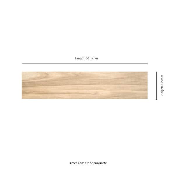 Lanikai Driftwood 8 in. x 36 in. Matte Porcelain Wood Look Floor and Wall Tile (14 sq. ft./Case)