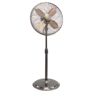 16 inch Black Oscillating Pedestal Fan
