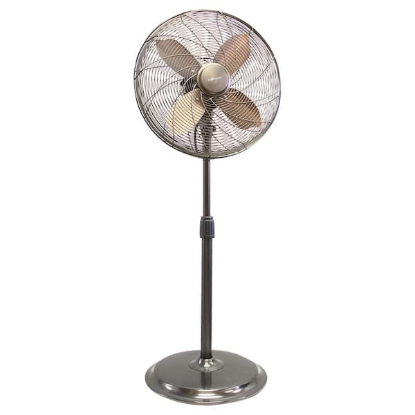 16 inch Black Oscillating Pedestal Fan