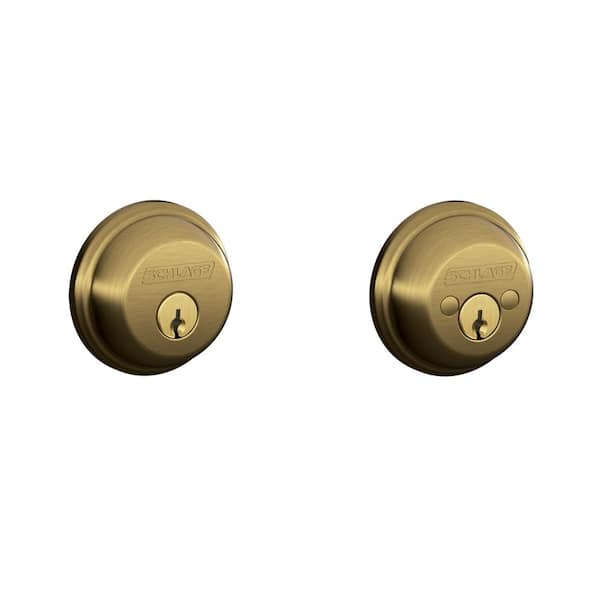 Schlage B62 Series Bright Brass Double Cylinder Deadbolt