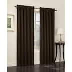 Sun Zero Chocolate Solid Rod Pocket Room Darkening Curtain - 54 In. W X 