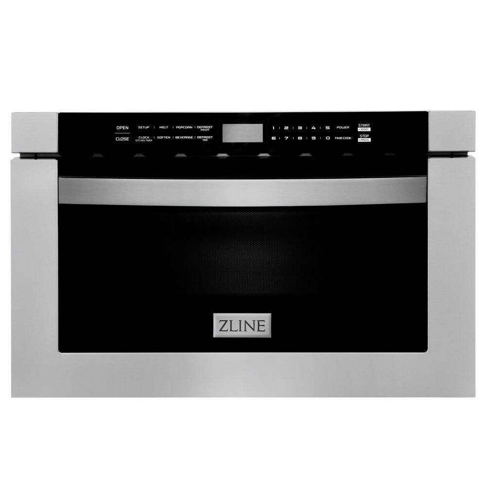"ZLINE Kitchen and Bath 24"" 1.2 cu. ft. Built-in Microwave Drawer in Stainless Steel, Silver"
