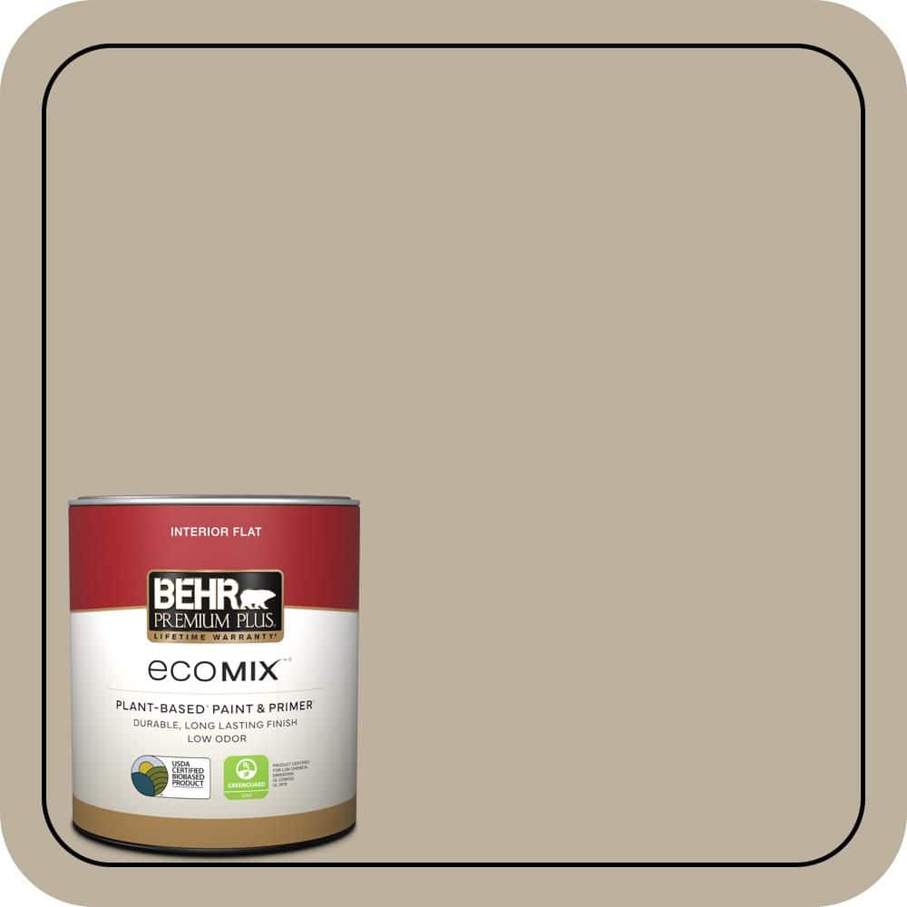 1 qt. #750D-4 Pebble Stone Flat EcoMix Plant-Based Interior Paint & Primer price history on PriceWatchPro