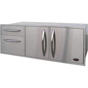 52.5 in. Wide Outdoor Kitchen Stainless Steel Complete Utility Storage Set