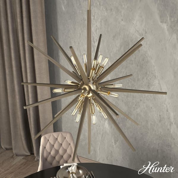 Hunter Jupiter Star 18-Light Alturas Gold Island Pendant Light