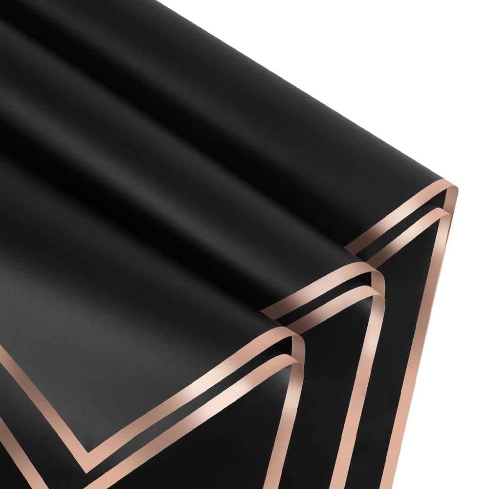 Waterproof Floral Bouquet Wrapping Paper Sheets Black 22.8 x 22.8 in. DIY Crafts Gift Packaging for Weddings Birthdays price history on PriceWatchPro