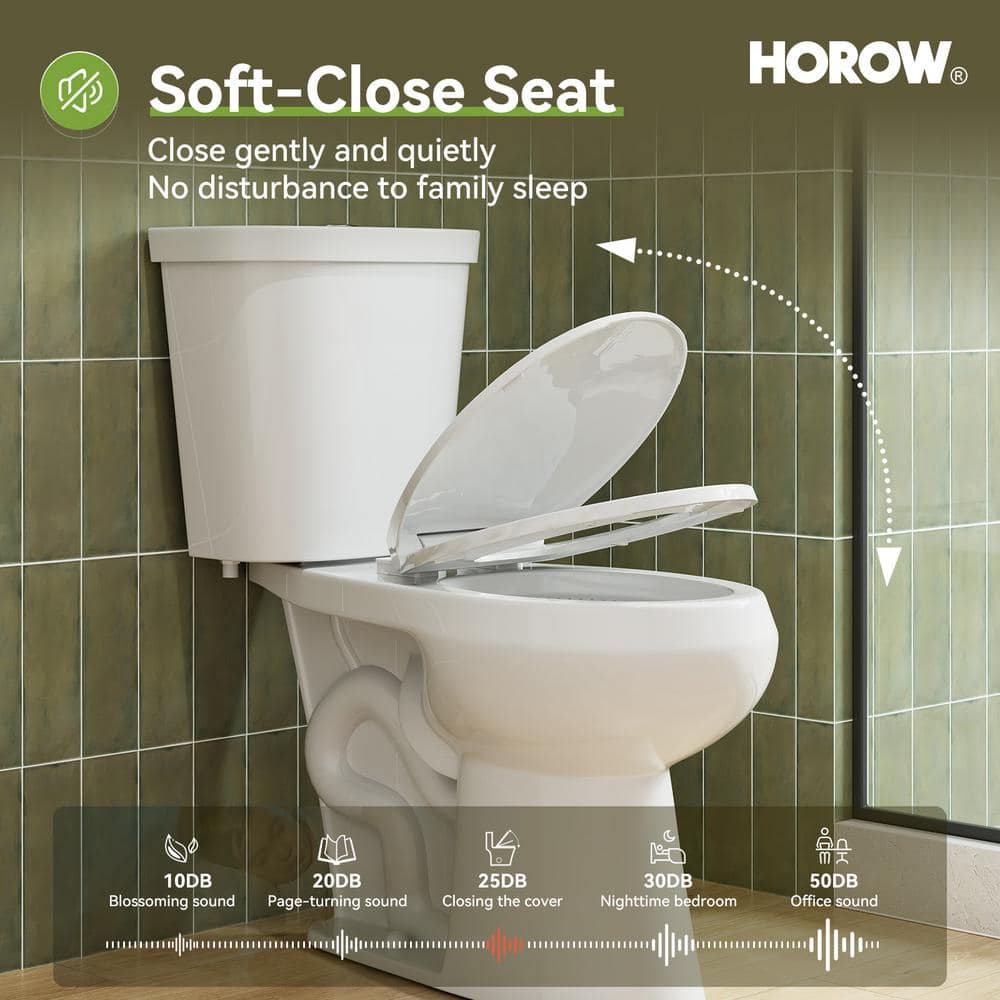 White Round Dual Flush High Efficiency Free Standing Toilet