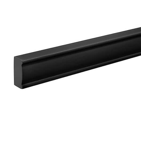 Avondale/Leyton 1.5 in. W x 91.5 in. H Decorative Edge Moulding in Raven Black