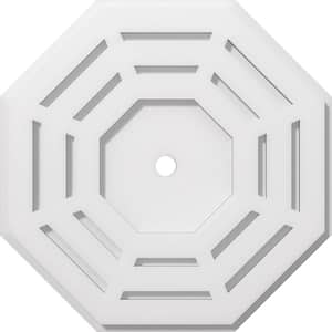 1 in. P X 6-1/4 in. C X 16 in. OD X 1 in. ID Westin Architectural Grade PVC Contemporary Ceiling Medallion