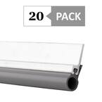 Low Temperature 1.25 in. x 84 in. Gray Thermoplastic Rubber Bulb and Aluminum Screw On Door Weatherstrip Set Pack of 20