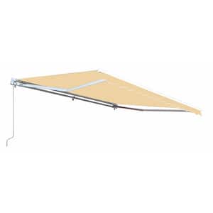16 ft. Motorized Retractable Awning (120 in. Projection) in Ivory