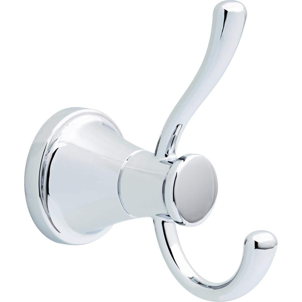 Casara Double Towel Hook Bath Hardware Accessory in Polished Chrome