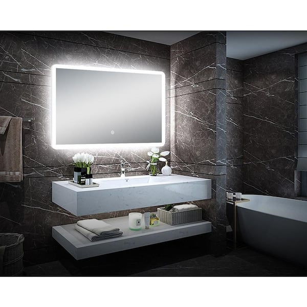 Dreamwerks Pilsen 32 in. W x 24 in. H Rectangular Frameless LED Wall Mount Bathroom Vanity Mirror