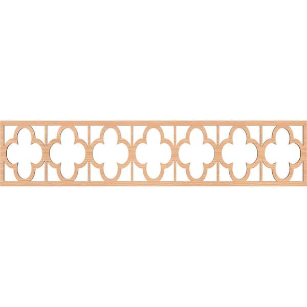 Ekena Millwork Woodall Fretwork 0.25 in. D x 46.75 in. W x 10 in. L Hickory Wood Panel Moulding