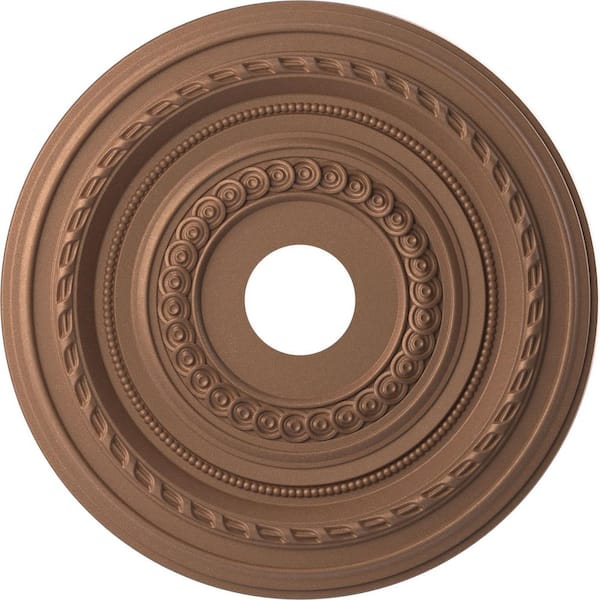 Ekena Millwork 1 in. x 19 in. O.D. x 3-1/2 in. I.D. PPVC Ceiling Medallion (Fits Canopies Upto 5-1/8 in.) Aged Copper