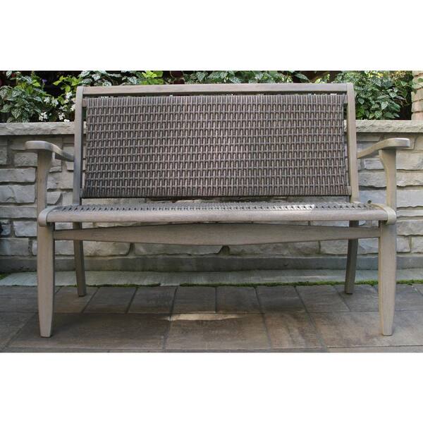 cane outdoor bench