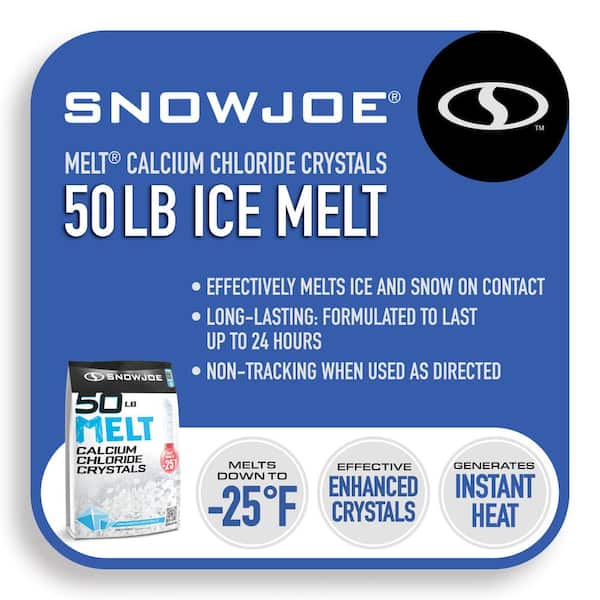 Snow Joe Melt 50 lb. Calcium Chloride Crystals Ice Melter MELT50CC - The  Home Depot