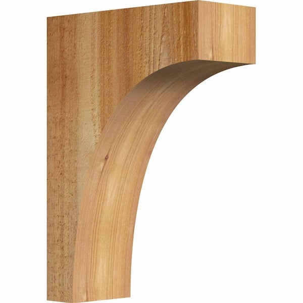 Ekena Millwork 4 in. x 10 in. x 14 in. Western Red Cedar Huntington Rough Sawn Corbel