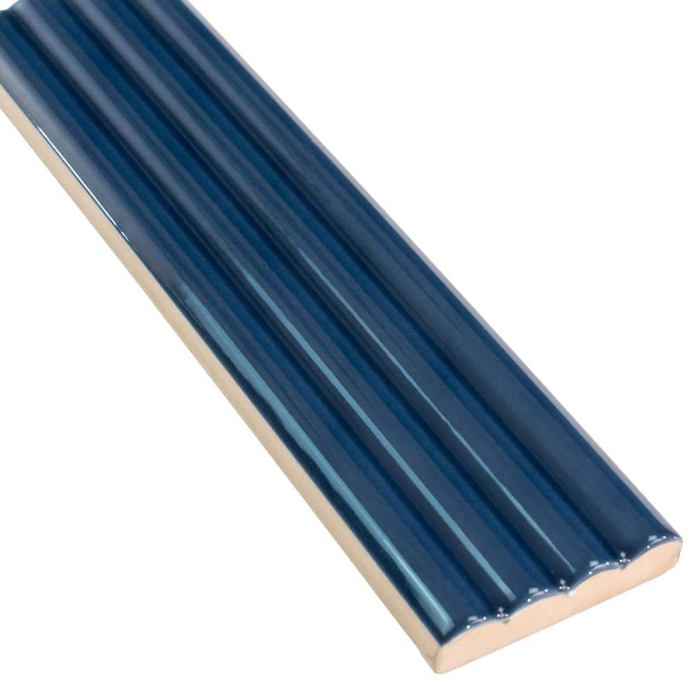 Arte Glossy Blue Ceramic Subway Tile 2" x 8"
