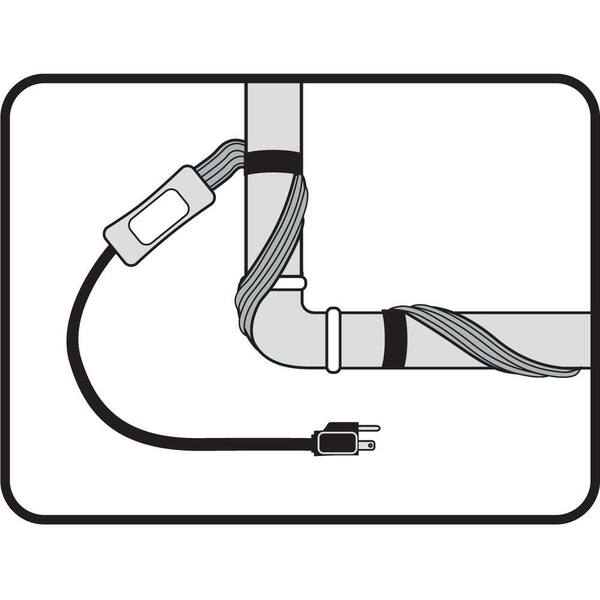 M-D Building Products 24 ft. Pipe Heating Cable with Thermostat 04366 - The Home  Depot