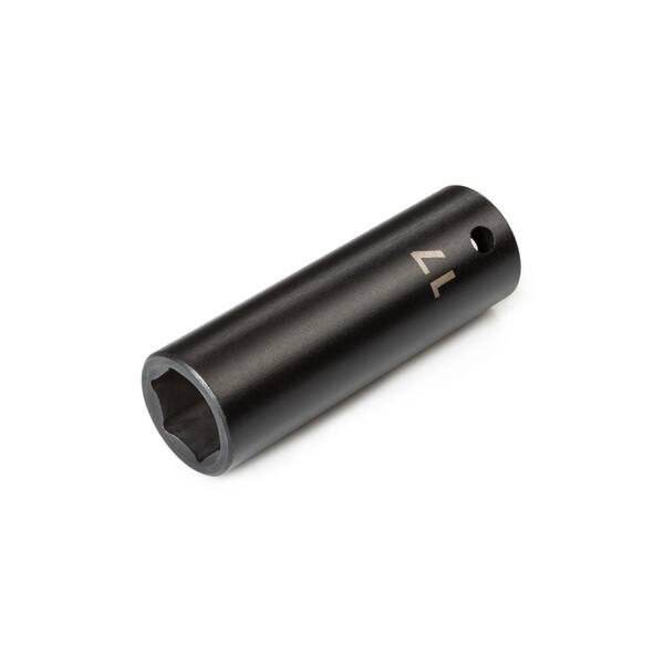 STEELMAN PRO 1/2" Drive X 17mm Deep Thin Wall 6-Point Impact Socket – 79403, Single Socket, For Lug Nuts, Impact Use