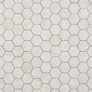 Mantis Ivory 11.02 in. x 11.41 in. Matte Porcelain Floor and Wall Mosaic Tile (0.87 sq. ft./Each)