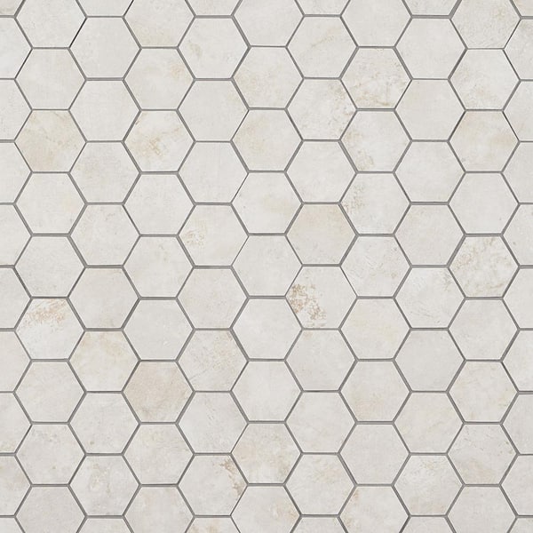 Ivy Hill Tile Mantis Ivory 11.02 in. x 11.41 in. Matte Porcelain Floor ...