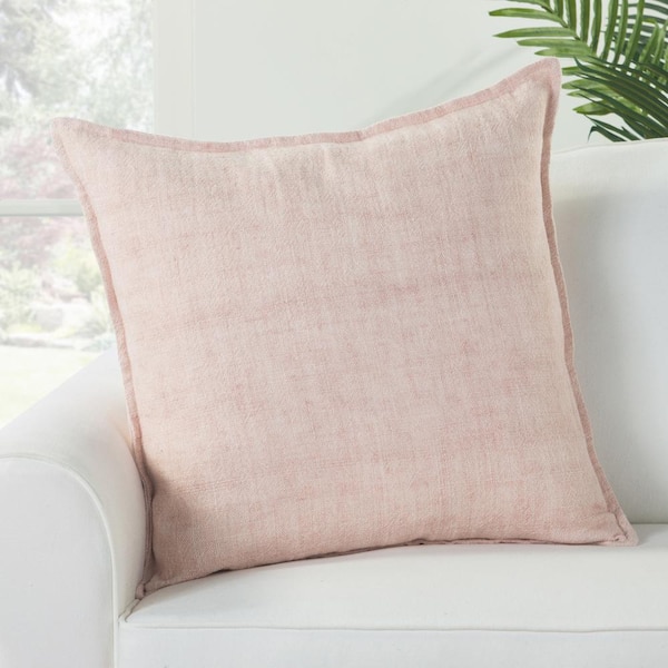 Jaipur Living Bay Solid Light Pink Down Throw Pillow 22 inch BRW103281 -  The Home Depot