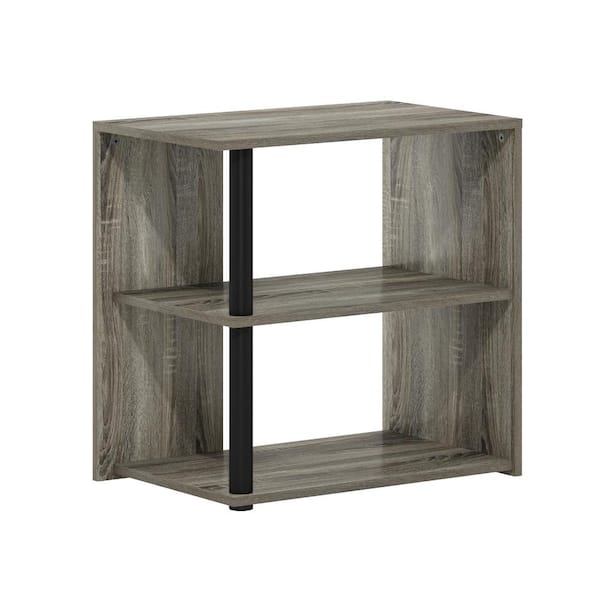 Furinno Romain French Oak/Black 2-Tier End Table,
