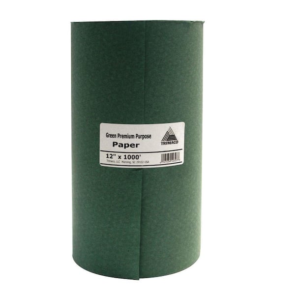 Tri Paper 12307/GL12 12inch x 1000feet Green Premium Masking Paper