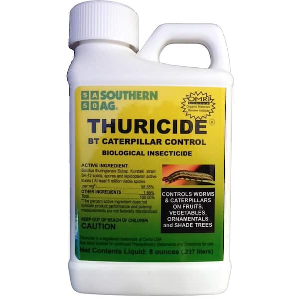 Southern Ag 8 oz. Outdoor Organic Liquid Concentrate Thuricide for Caterpillar and Worm Control on Plants and Gardens