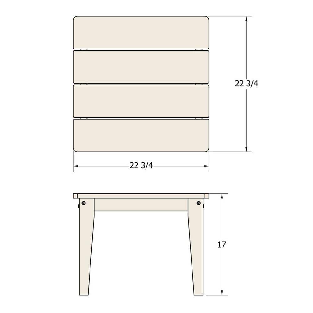 Luxurious Pocono Black Synthetic Wood Side Table