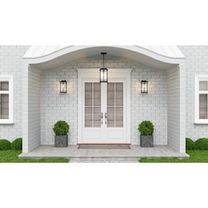 McAlister 1-Light Earth Black Hardwired Outdoor Wall Lantern Sconce
