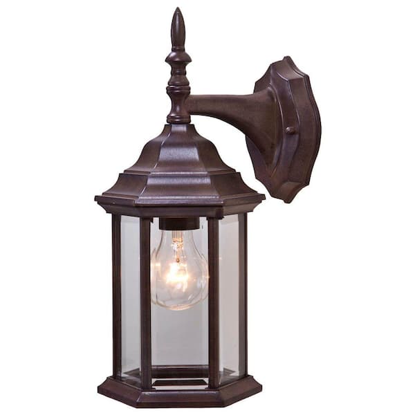 Acclaim Lighting Craftsman 2 Collection 1-Light Burled Walnut Outdoor Wall Lantern Sconce