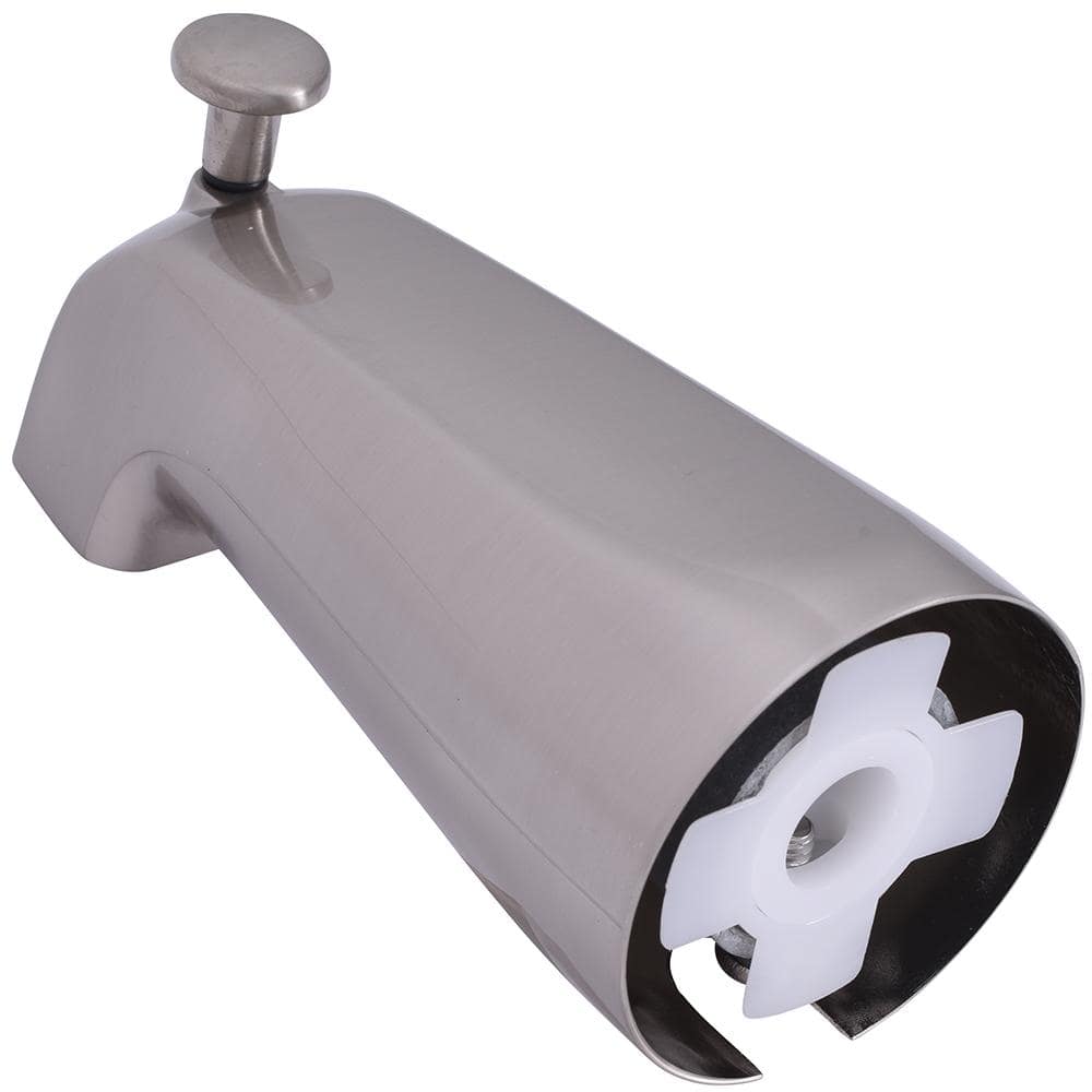 Universal Fit Brushed Nickel Wall Mounted Diverter Spout