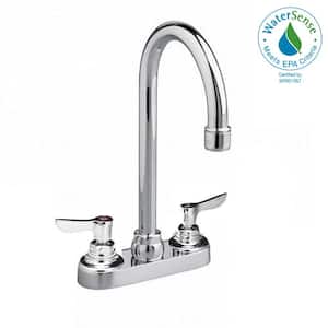 Monterrey 2-Handle Bar Faucet in Chrome with 5 Gooseneck Spout and Less Drain