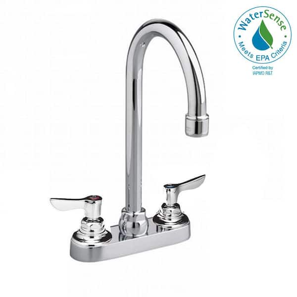 American Standard Monterrey 2-Handle Bar Faucet in Chrome with 5 Gooseneck Spout and Less Drain