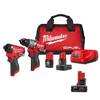 Milwaukee M12 FUEL 12-Volt Lithium-Ion Brushless Cordless Hammer Drill and Impact Driver Combo Kit (2-Tool) with 6.0Ah Battery 3497-22-48-11-2460